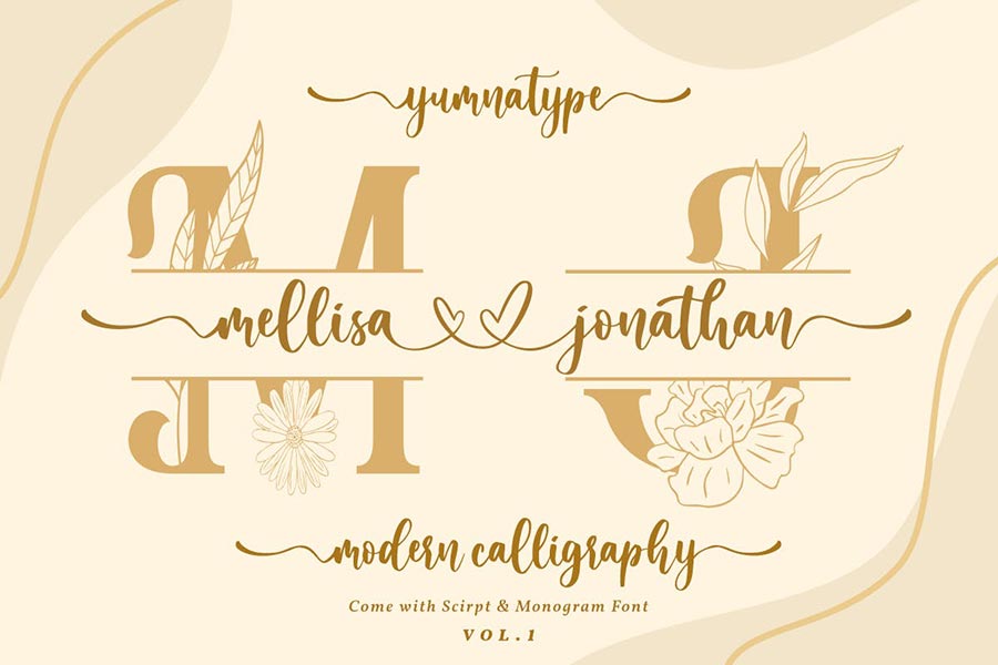 Mellisa Jonathan — Wedding Font