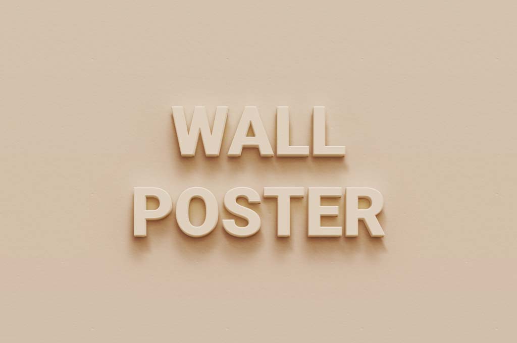 PSD Wall Poster Text Effect