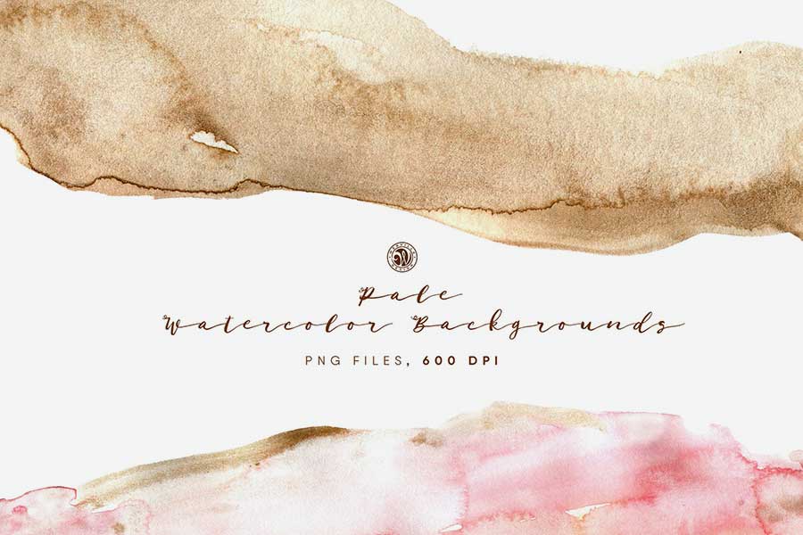Pale Watercolor Transparent Paintings