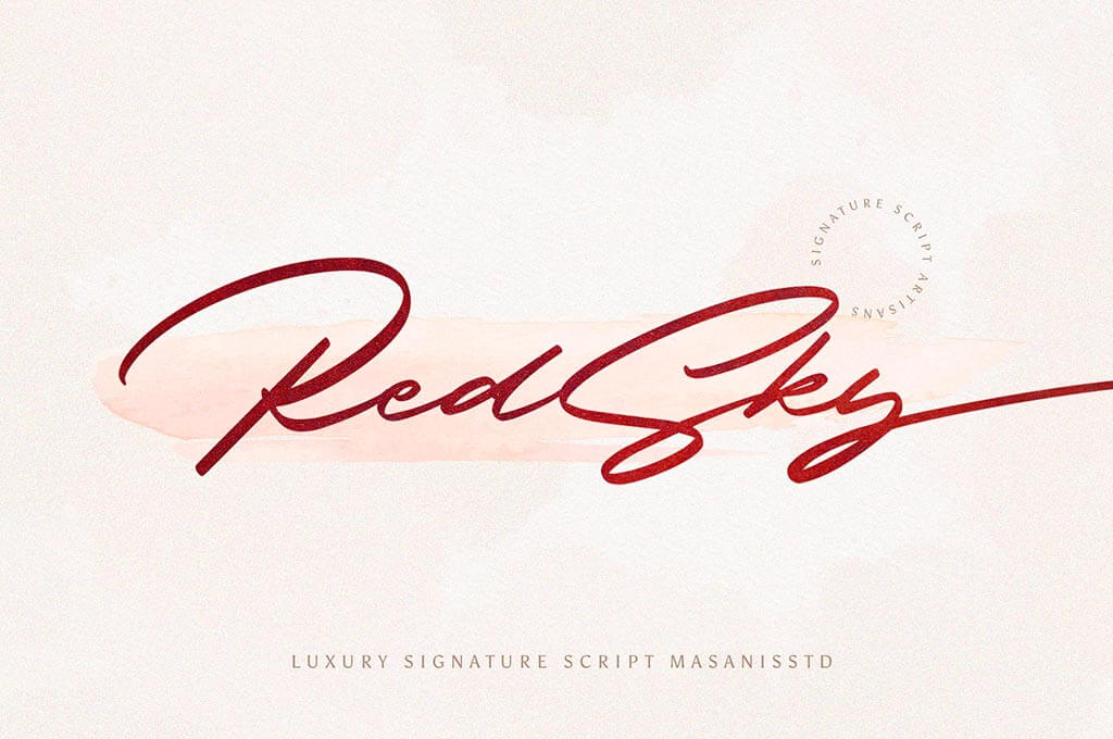 Redsky Free Signature Font