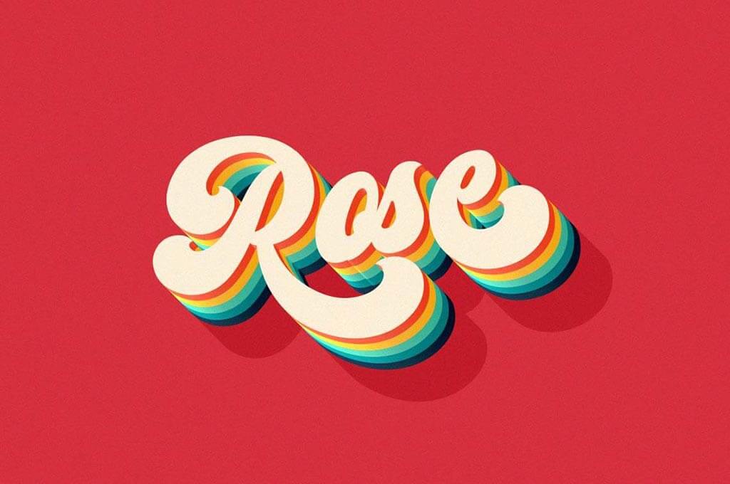 Rose Text Effect