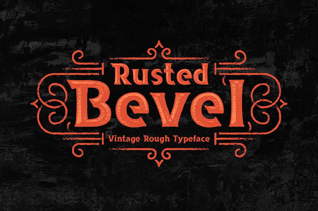 Rusted Bevel Typeface