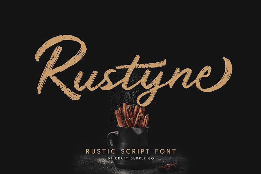 Rustyne — Rustic Script Font