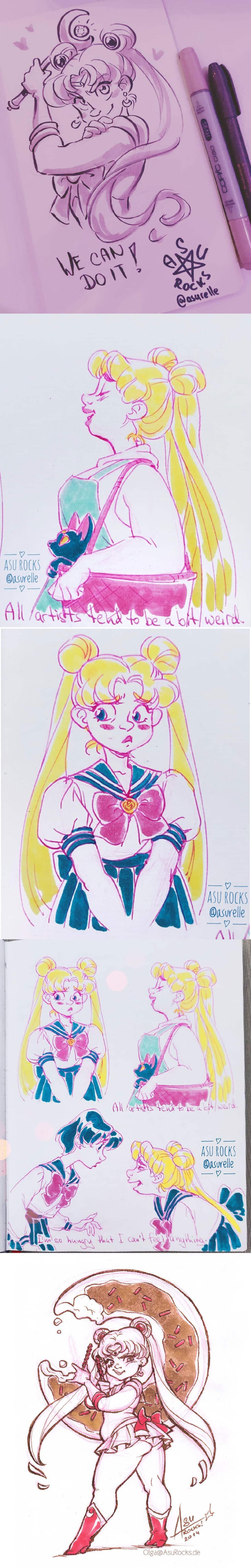 Sailor Moon Fanart by Olga “AsuROCKS” Andriyenko