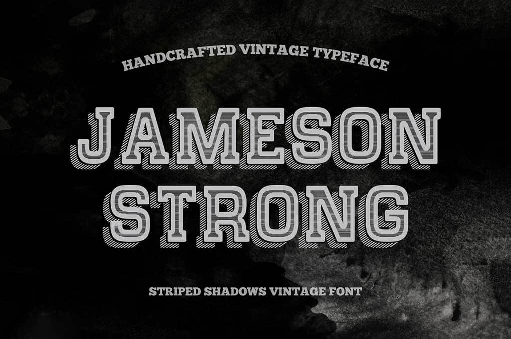 Shadow Stripes Vintage Typeface