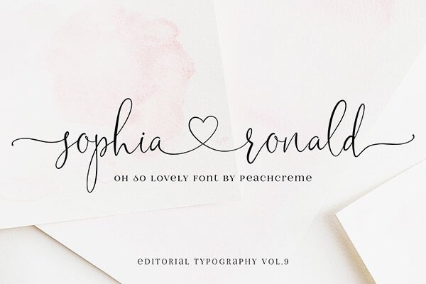 Sophia Ronald — Wedding Script Font