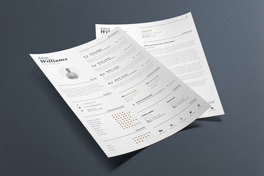 Typographic Resume Template