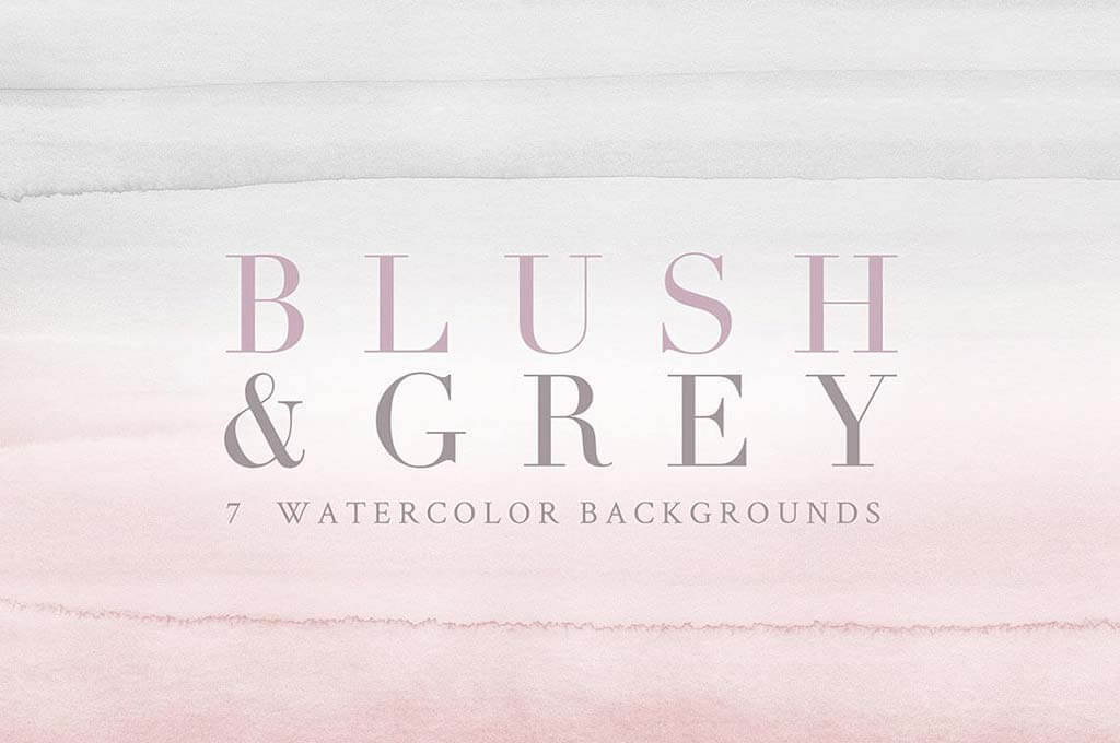 Watercolor Backgrounds — Blush/Grey