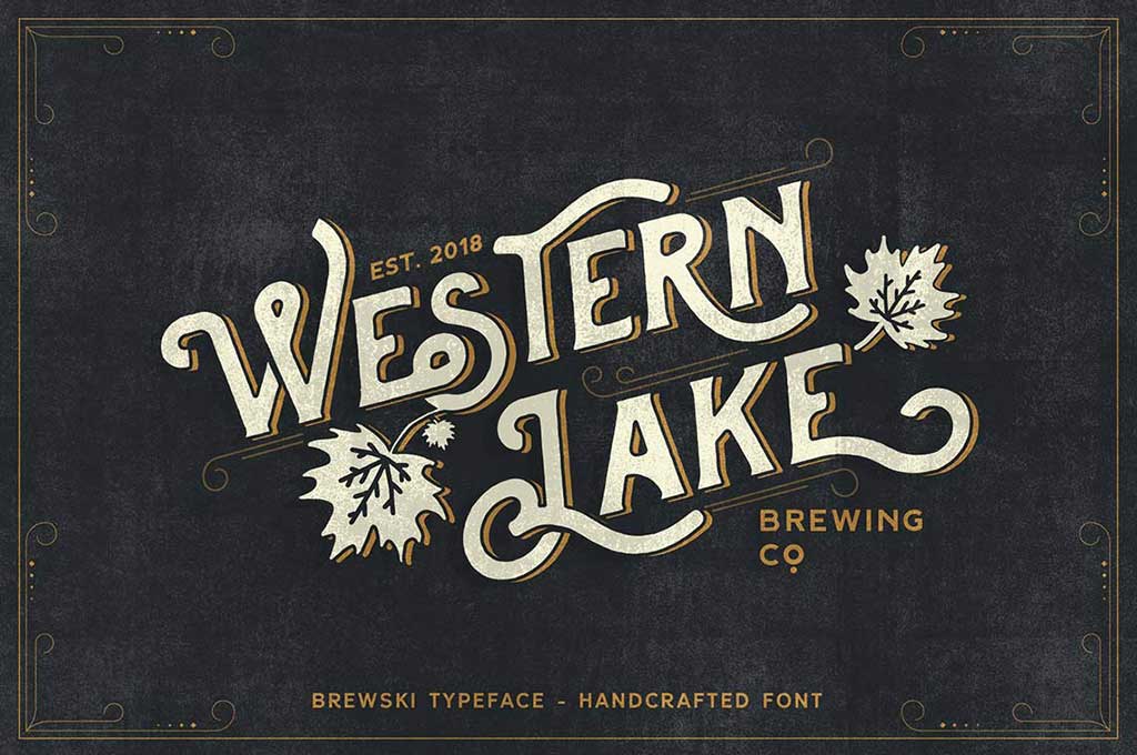 Western Lake – Brewski Typeface