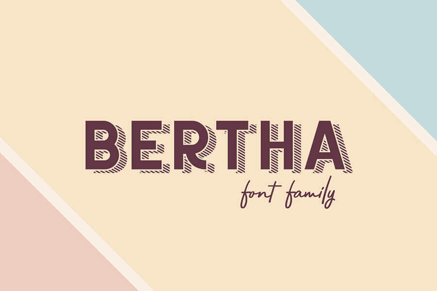 Bertha Retro Font Family
