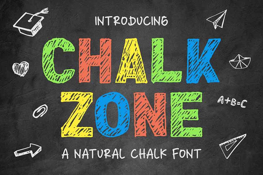 Chalk Zone — a Natural Chalk Font