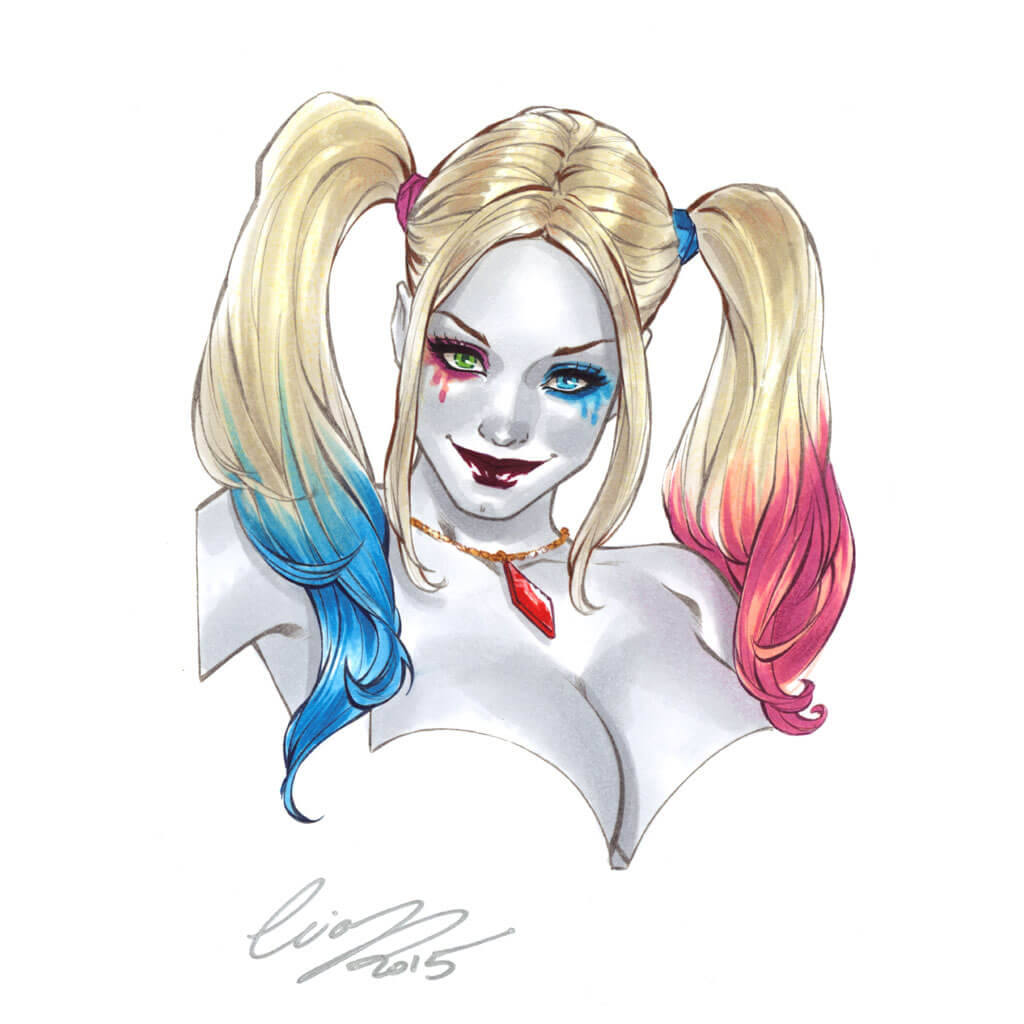 Harley Quinn Sketch Card by Elias-Chatzoudis