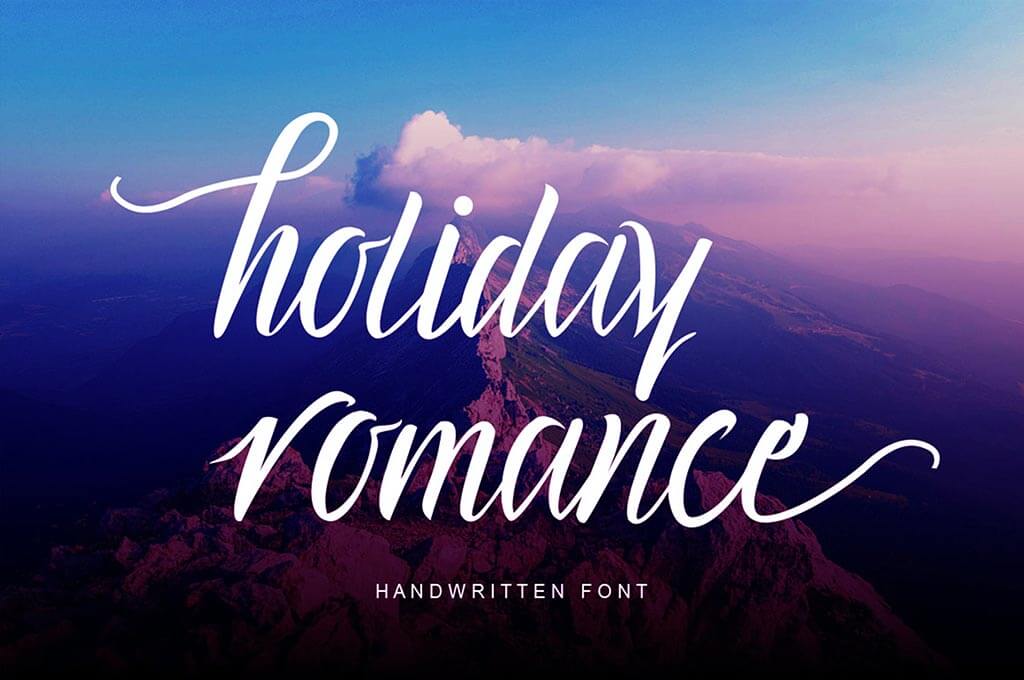 Holiday Romance Beautiful Cursive Font Script