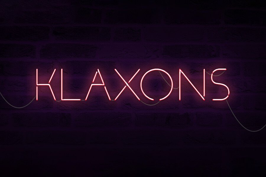 Klaxons — Free Neon Font