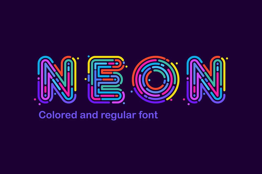 Neon Color Font