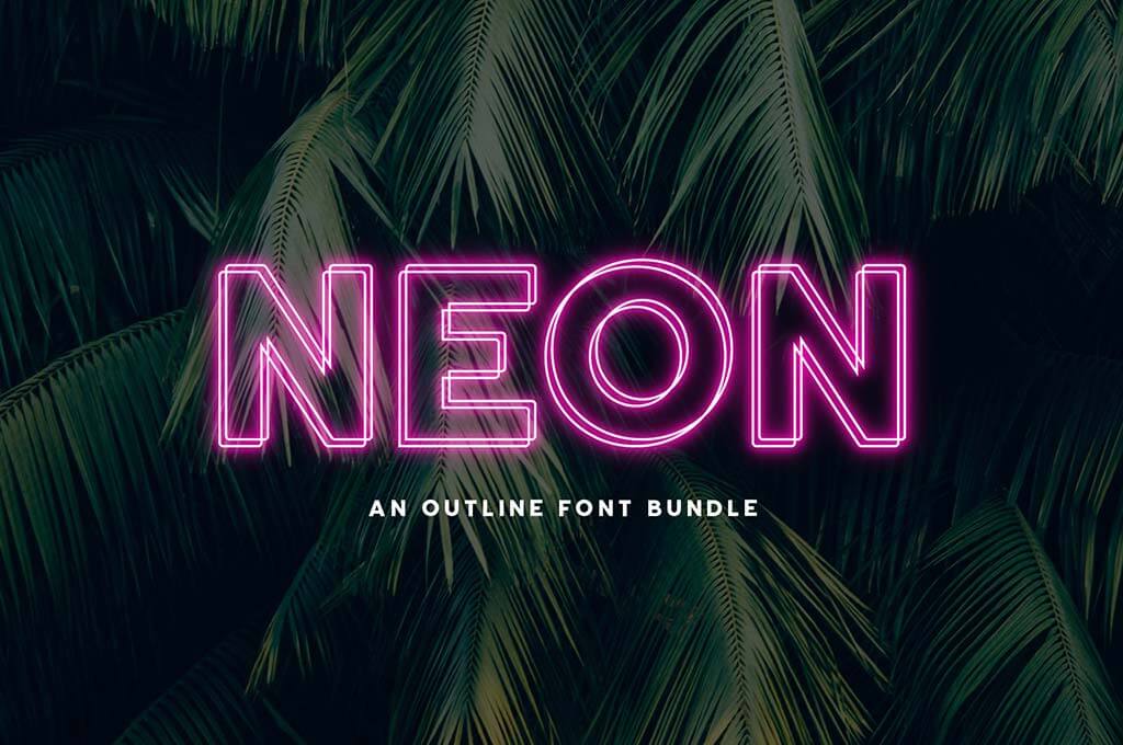 Neon — An Outline Font Bundle