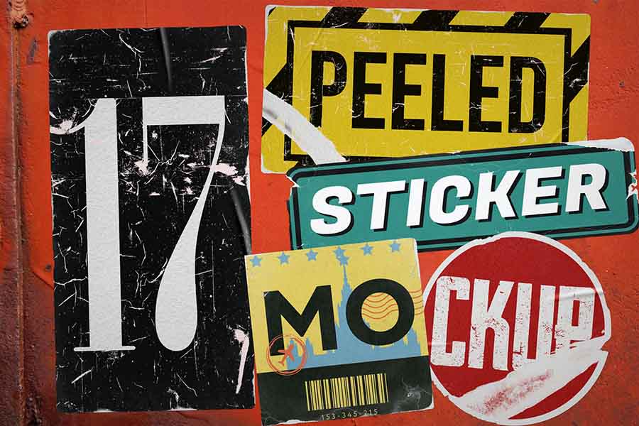 Peeled Sticker Mockup