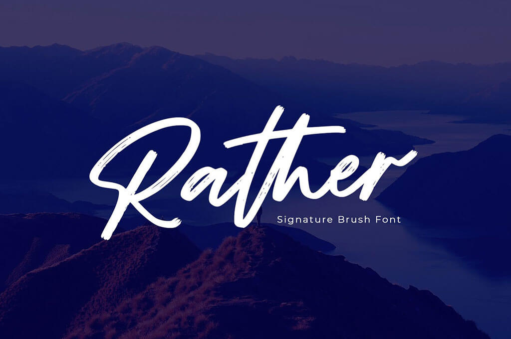 Rather - Brush Font
