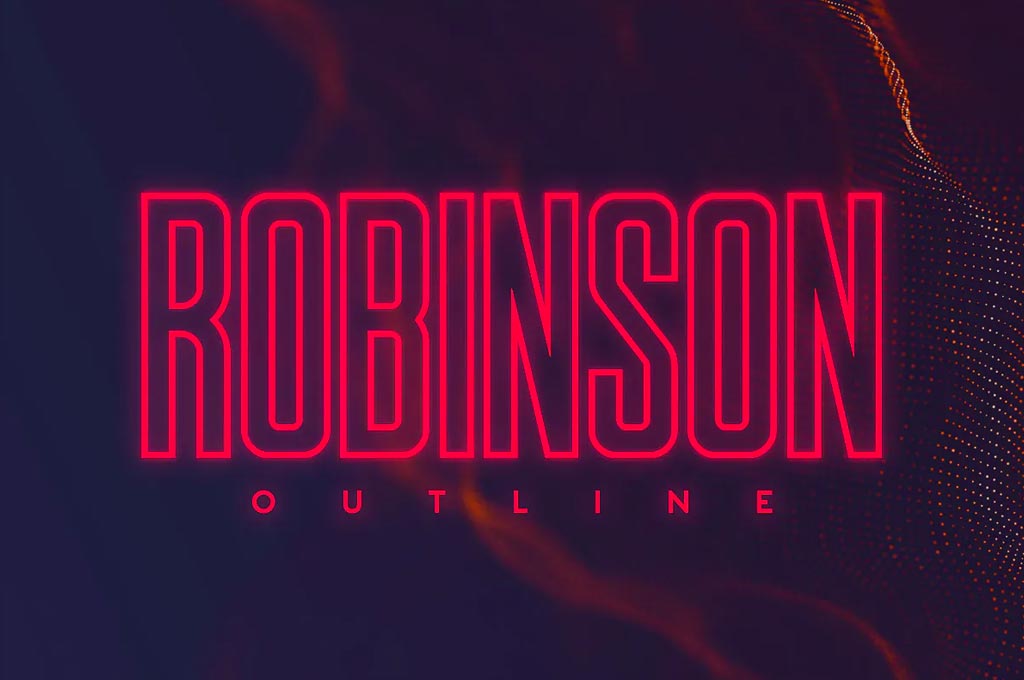 Robinson Outline Font