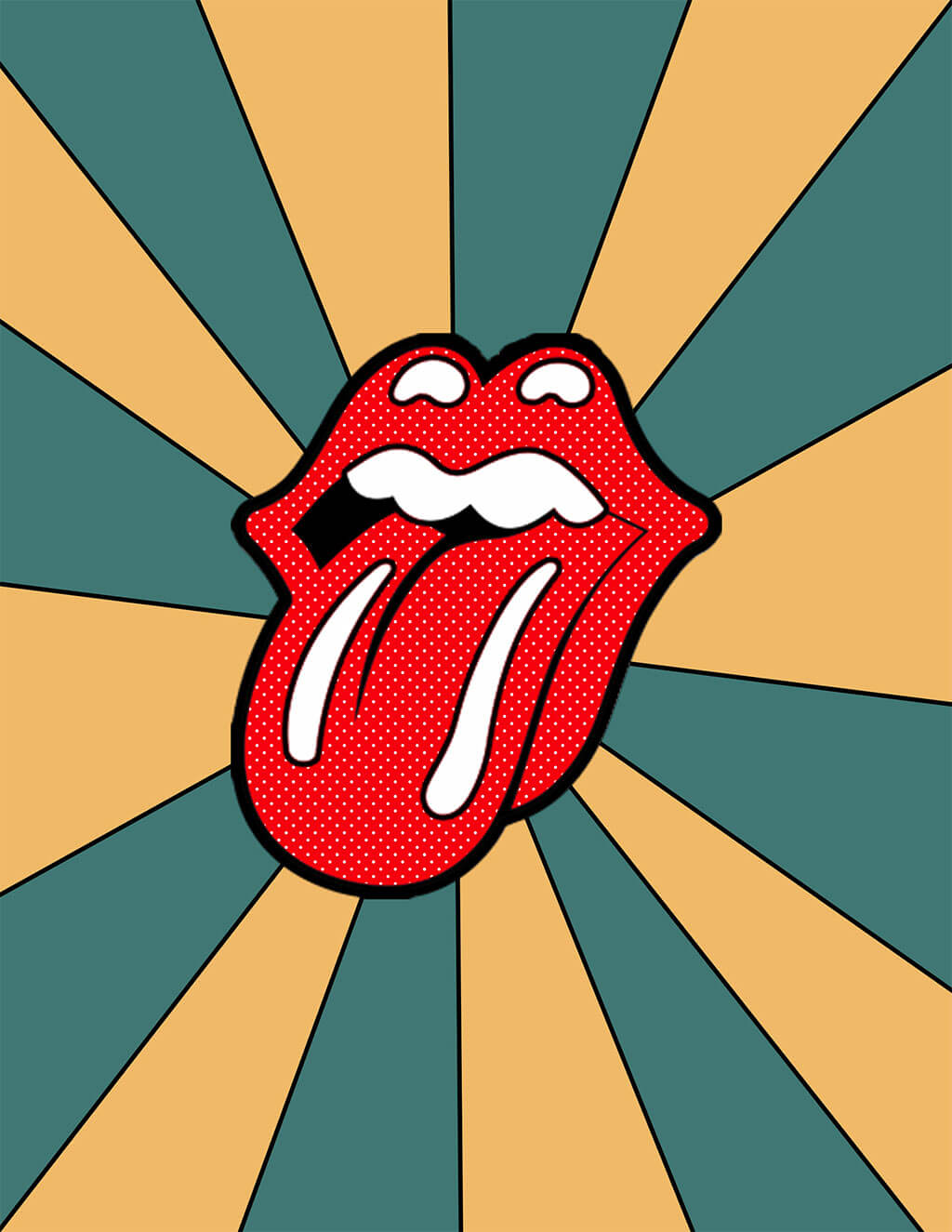 Rolling Stones Pop Art by Blaine Lafont