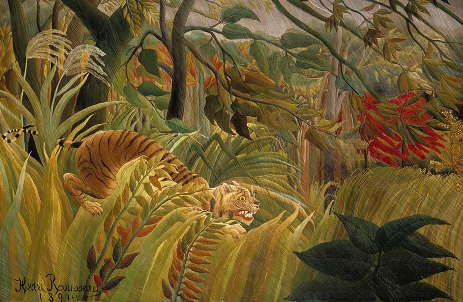 Tiger in a Tropical Storm or Surprised (1891)