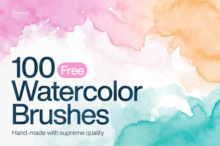 100 Free Watercolor Photoshop Brushes