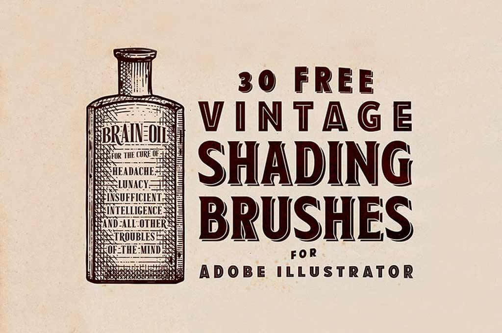 Free Vintage Shading Brushes for Adobe Illustrator