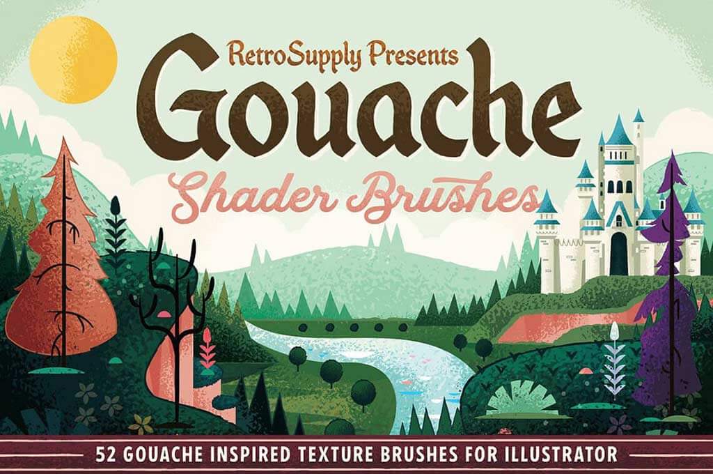 Gouache Shader Brushes | Illustrator