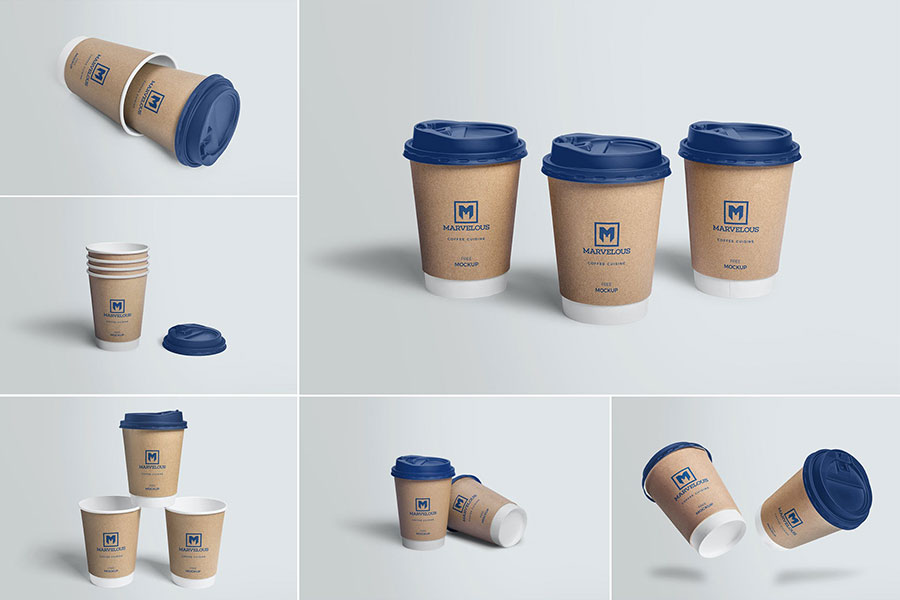 6 Awesome Coffee Cup Mockups