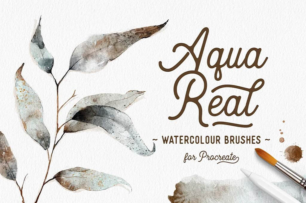 Aquareal Watercolor Brushes for Procreate