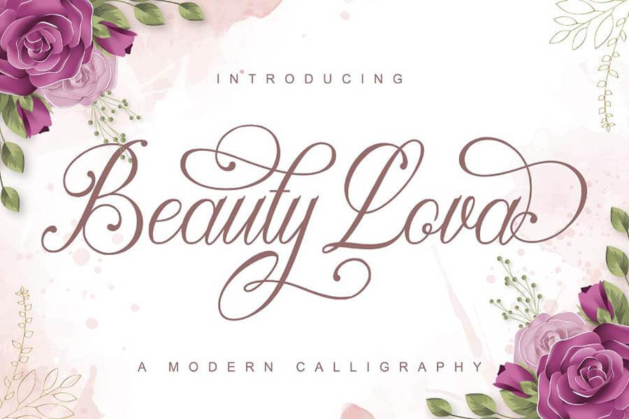 Beauty Lova - Free Calligraphy Font