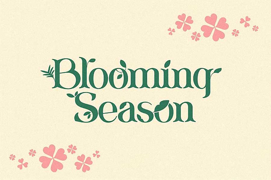 Blooming Season Floral Font