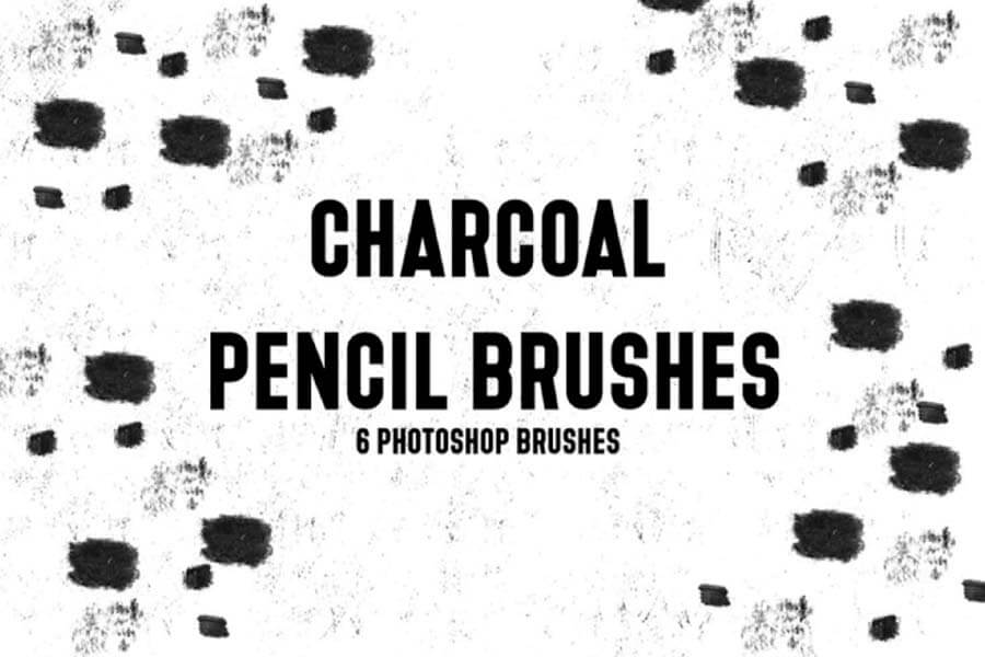 Free Charcoal Pencil Photoshop Brushes