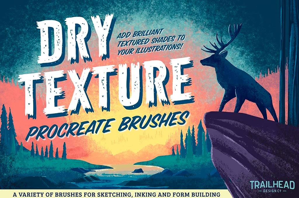 Dry Texture Brushes for Procreate