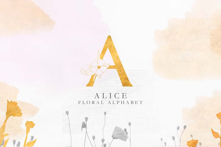 Floral alphabet — Alice