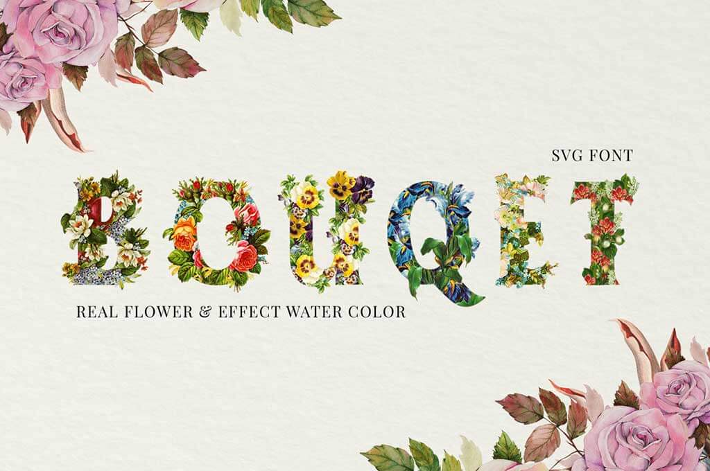 Flower Bouquet SVG Font