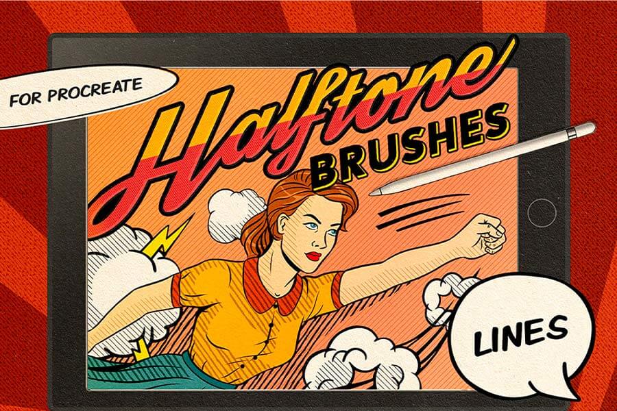Free Comics Halftone Procreate Brushes