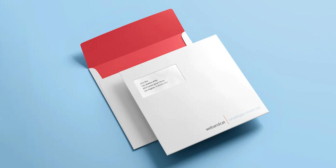 Download Free Envelope Mockup Scene Featured On The Designest