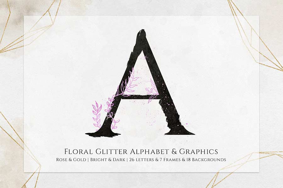 Free Flower Alphabet & Graphics