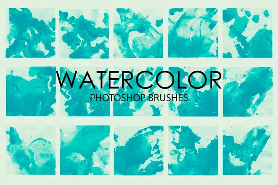 Free Watercolor Wash Photoshop Brushes