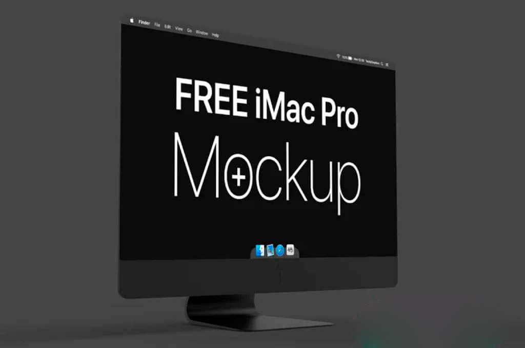 Free iMac Pro Dark Mockup