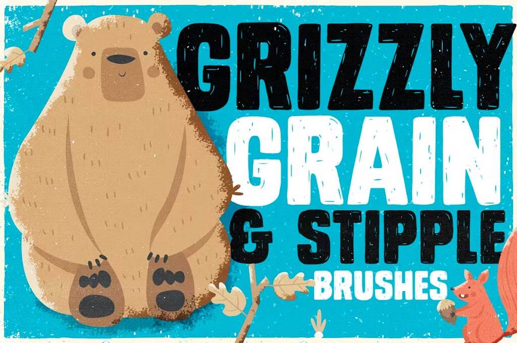 Grizzly Grain & Stipple Shader Brushes