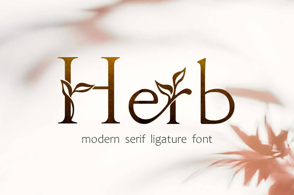 Herb — Floral Ligature Font