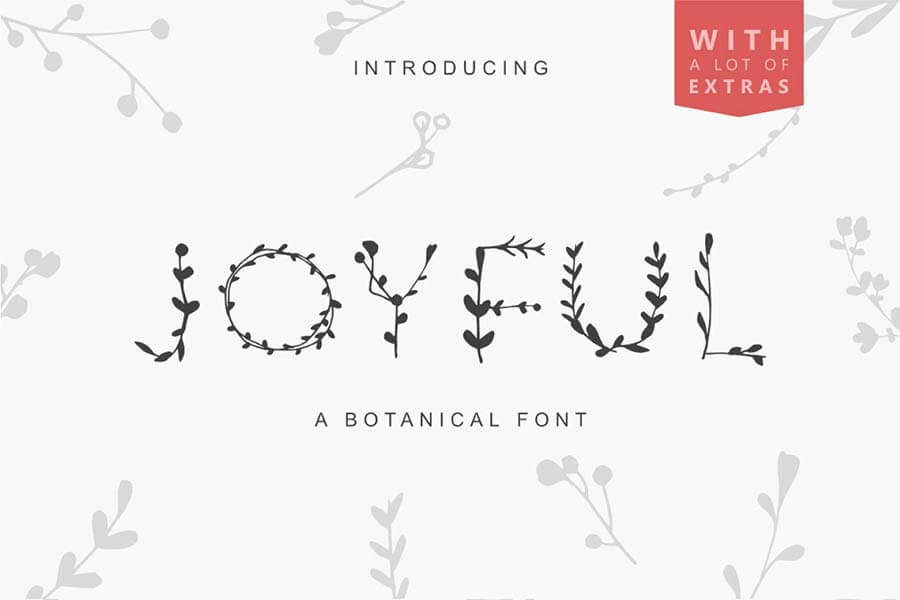 Joyful Botans — Free Flower Font