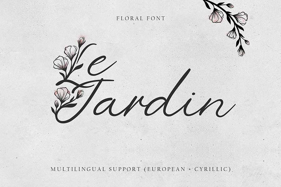 'Le Jardin' Floral Font