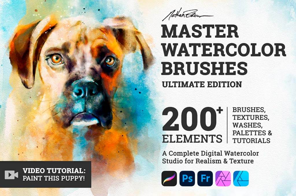 Master Watercolor Brushes — Ultimate Edition
