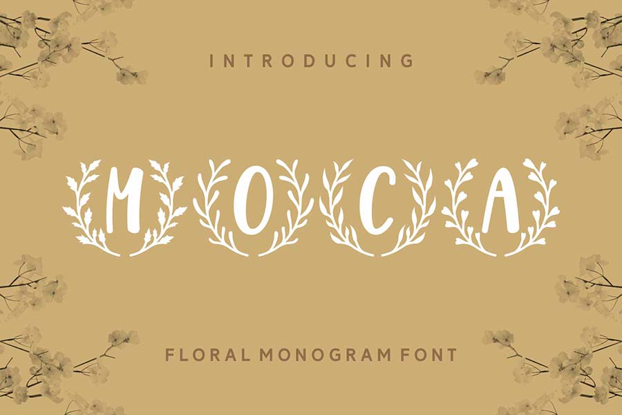Moca Free Monogram Font