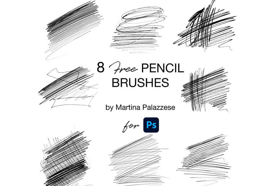 8 Pencil Brushes | Photoshop