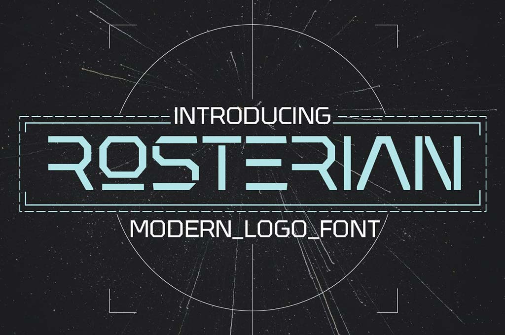 Rosterian Futuristic Logo Font