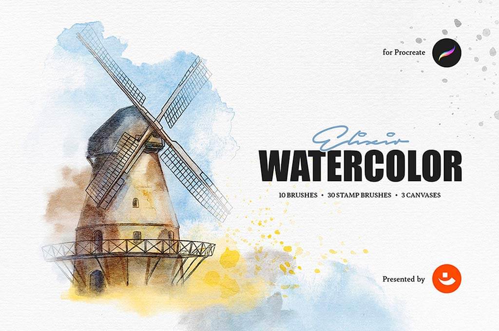 Sketching Watercolor Procreate Brushes